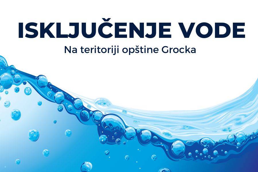 Isključenje vode na teritoriji opštine Grocka